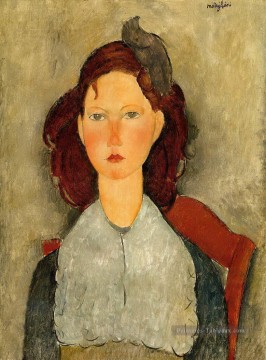 jeune fille assise 1918 Amedeo Modigliani Peinture à l'huile